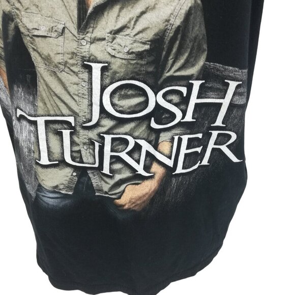 Josh Turner Graphic Tee Tour T-Shirt Size M Black Country Y2K Music Band Black - Picture 3 of 10